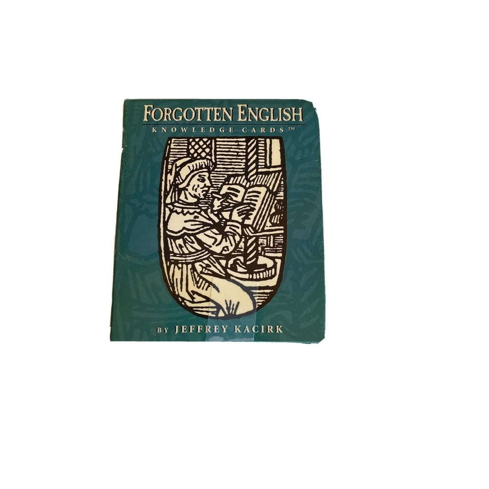 Pomegranate Knowledge Cards Teal Forgotten English Jeffrey Kacirk Old English